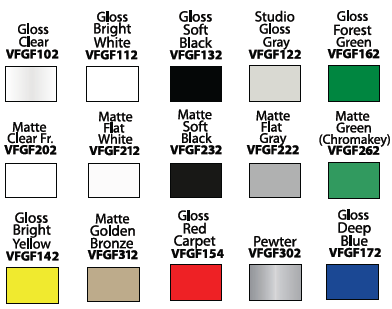 GAMFloor color chart